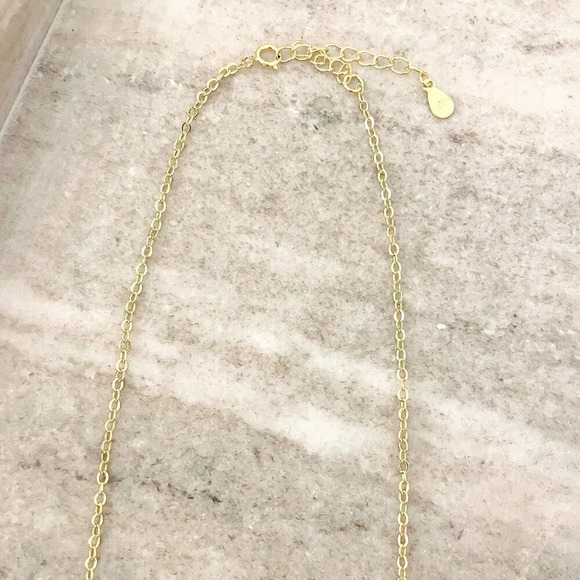 925 Sterling Silver Drip Necklace 18k Gold Statement Necklace Melting Necklace - Picture 6 of 7